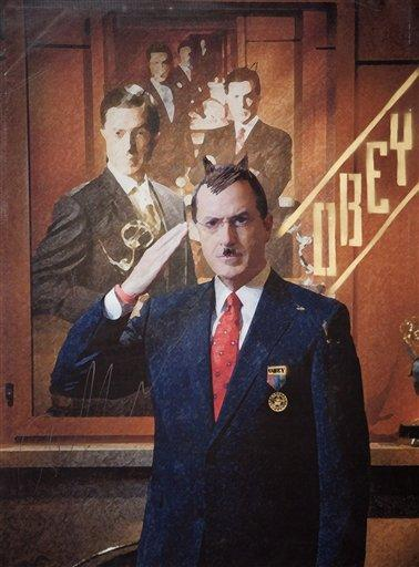Illustration for article titled Stephen Colbert auctioning off one of his portraits